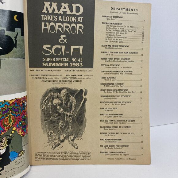 Mad Magazine Summer 1983 Super Special Issue Horror Sci- FI & Other Weird Things - Picture 7 of 7